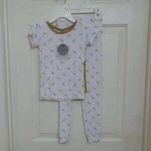 NWT 2pc Milkberry Dinosaur Print Bamboo Shirt Pants Pajamas sz 4t or 5t